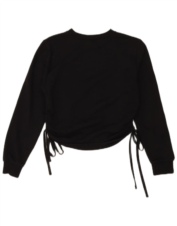 Zara Sweatshirt Jumper UK 10 Small Black Polyester