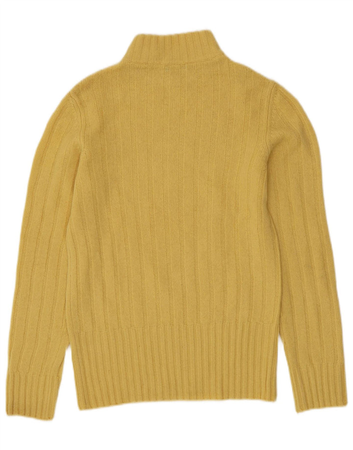 BENETTON Dame Turtle Neck Sweater UK 10 Small Yellow