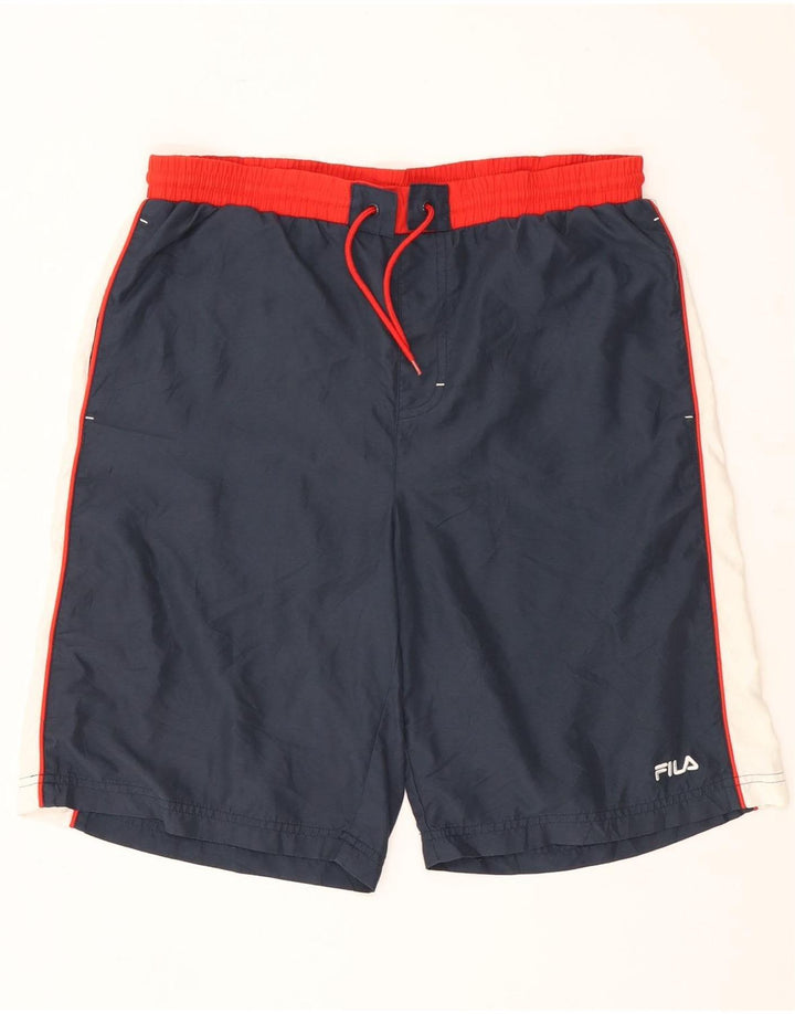 Fila Badeshorts til mænd Large Navy Blue Colourblock