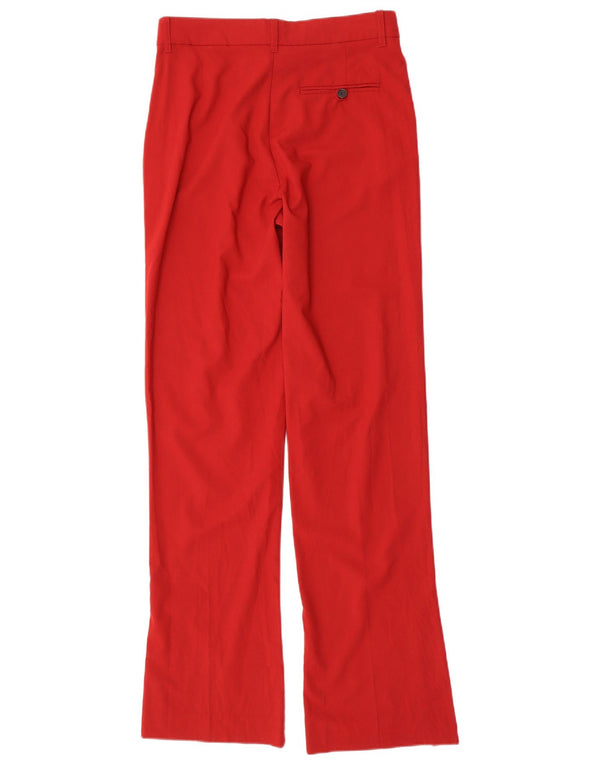 Zara Dame Bootcut Chino Bukser Small W26 L33 Rød Polyester