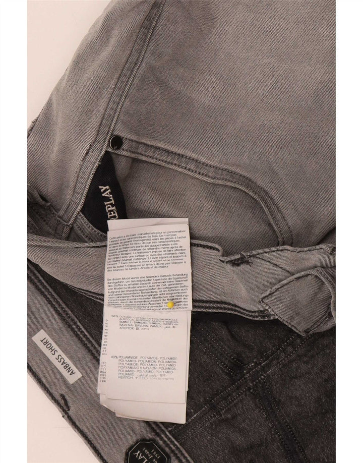 Replay Herre Anbass Denim Shorts W32 Medium Grå Bomuld