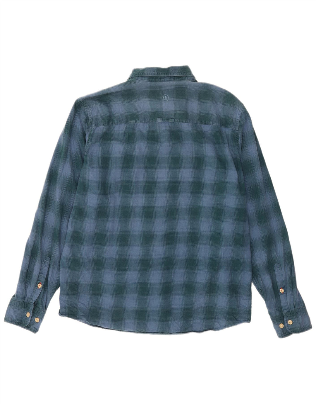Fat Face Herre Classic Fit Flanellskjorte Stor blå ternet bomuld