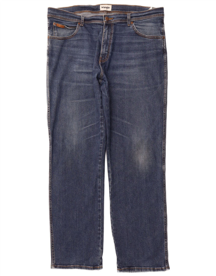 Wrangler Herre Texas Straight Jeans W40 L34 Blå Bomuld