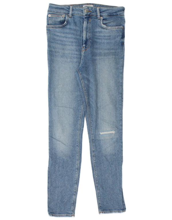 Zara Dame Distressed Skinny Jeans EU 38 Small W28 L27 Blå