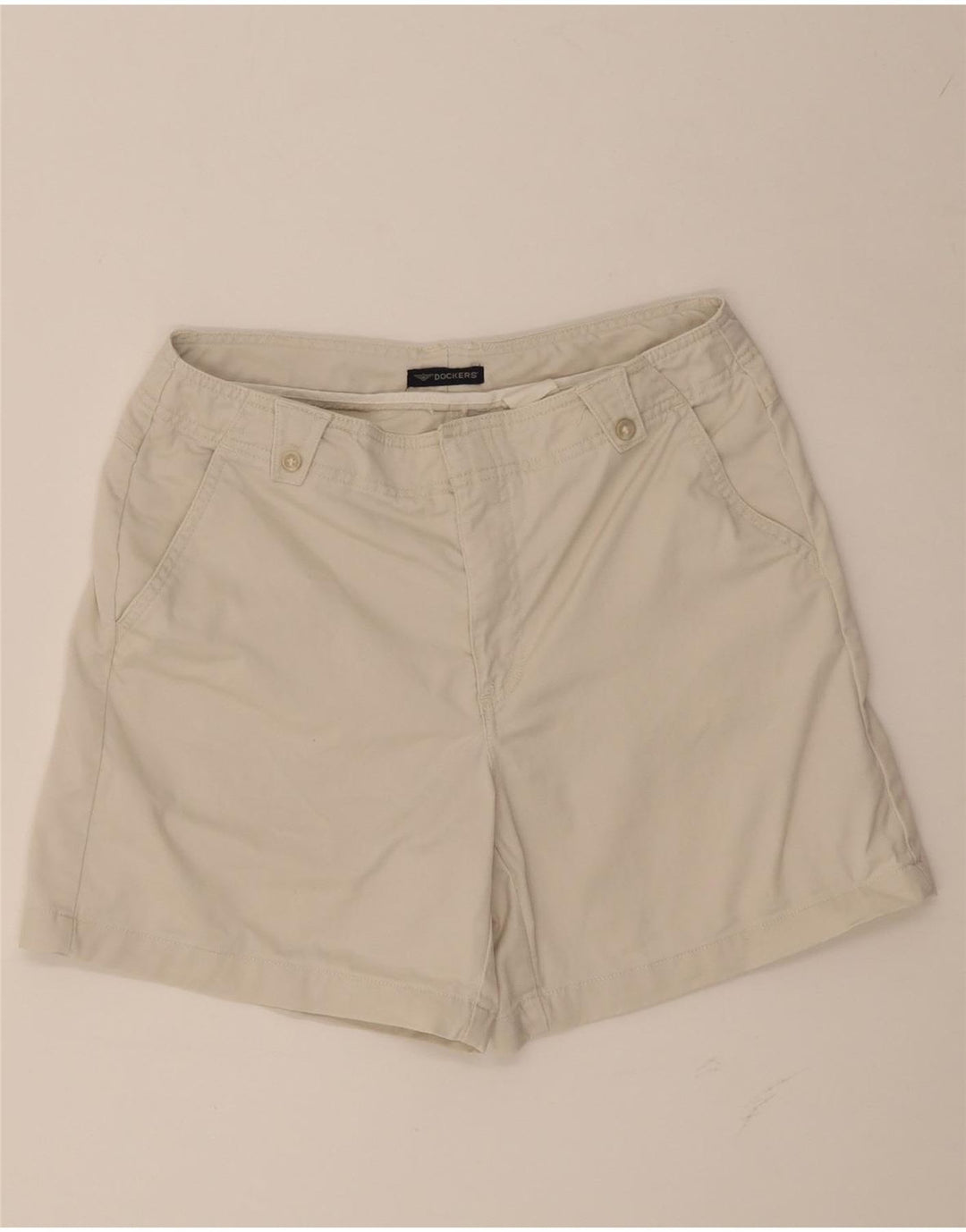 DOCKERS Womens Favorite Fit Chino Shorts US 8 Medium W30  Grey Cotton Vintage Dockers and Second-Hand Dockers from Messina Hembry 