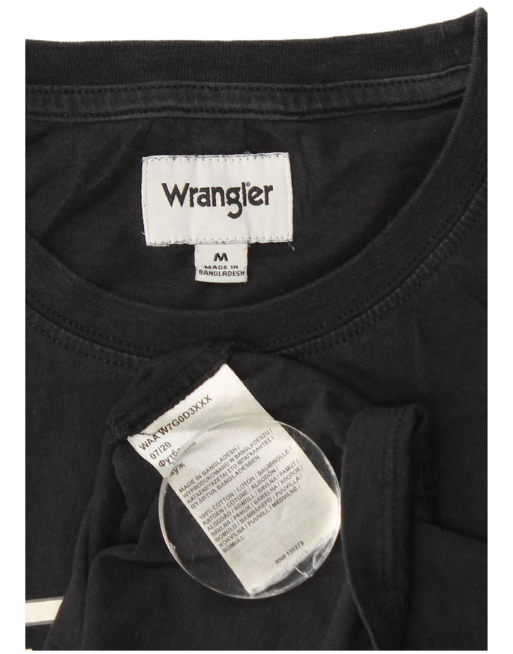 Wrangler Herre Grafisk Top Langærmet Medium Sort Bomuld
