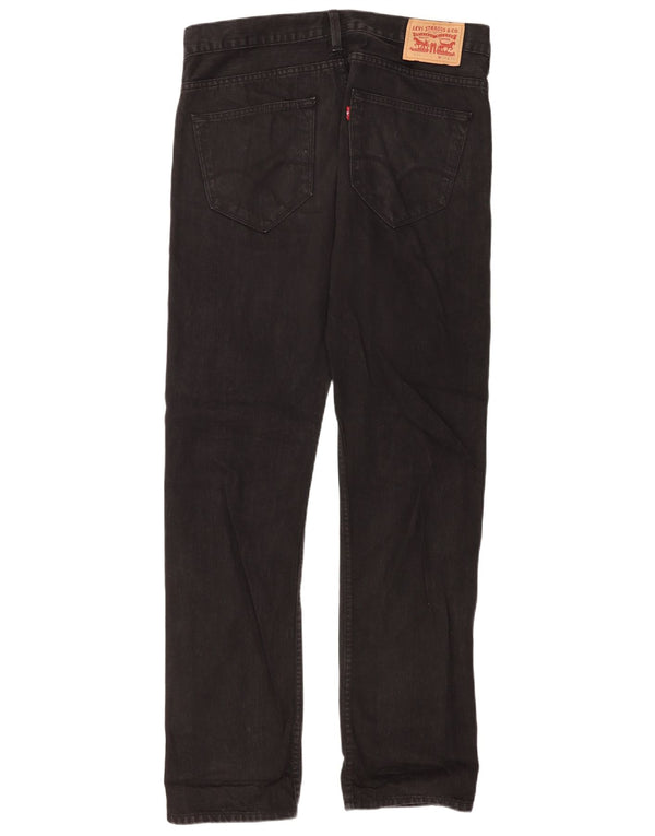 Levi's Herre 504 Straight Jeans W34 L34 Sort Bomuld