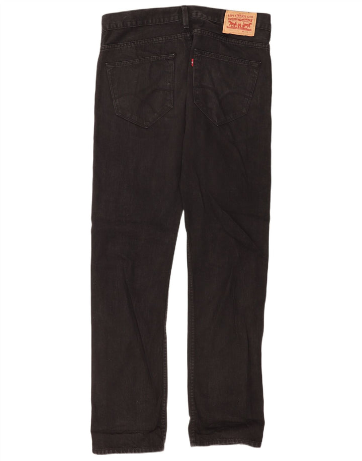 Levi's Herre 504 Straight Jeans W34 L34 Sort Bomuld