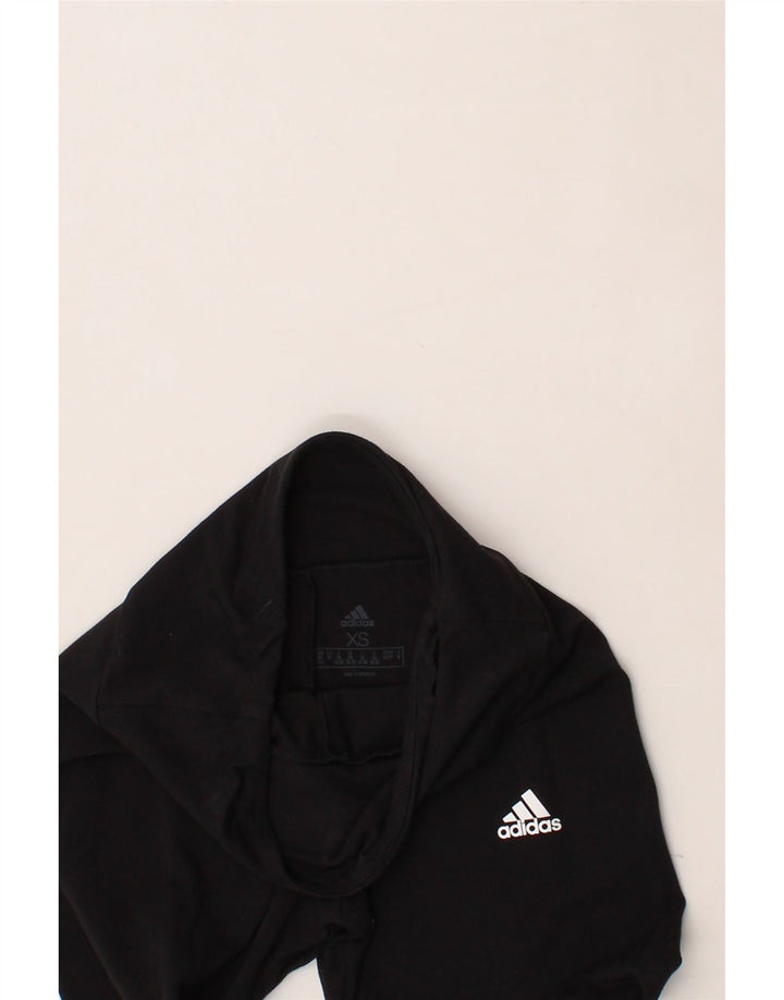 ADIDAS Womens Graphic Leggings UK 4/6 XS  Black Vintage Adidas and Second-Hand Adidas from Messina Hembry 
