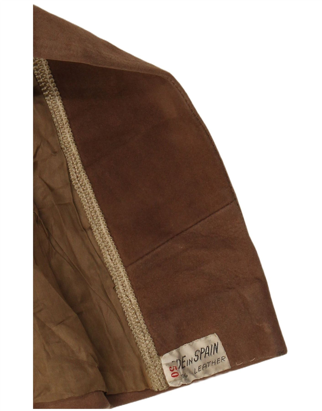 VINTAGE Dame Ruskind Dobbeltradet Frakke EU 50 3XL Brunt Læder