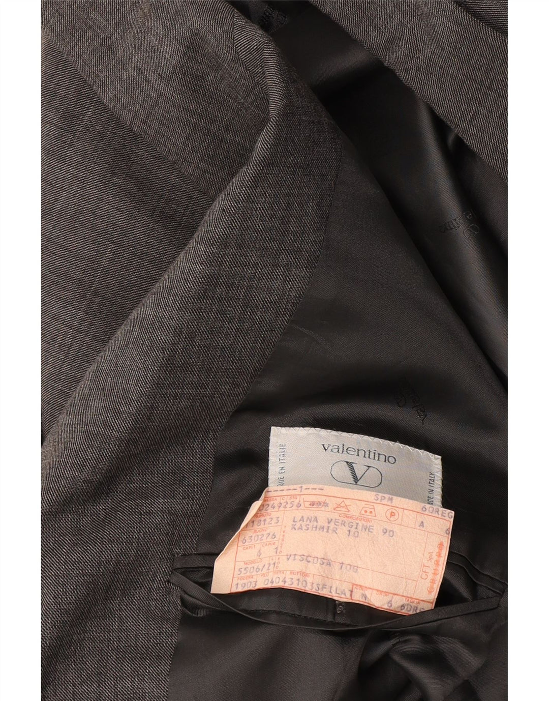 Valentino Herre 2-knaps blazerjakke UK 42 XL Grå Virgin Wool