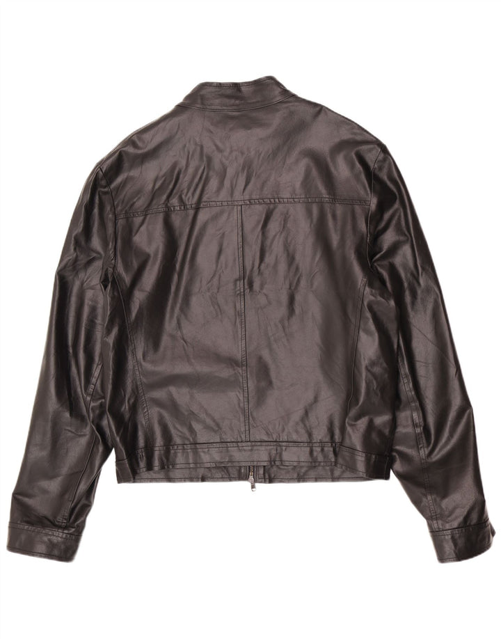 Imperial Herre Læder Bomber Jacket UK 40 Large Black