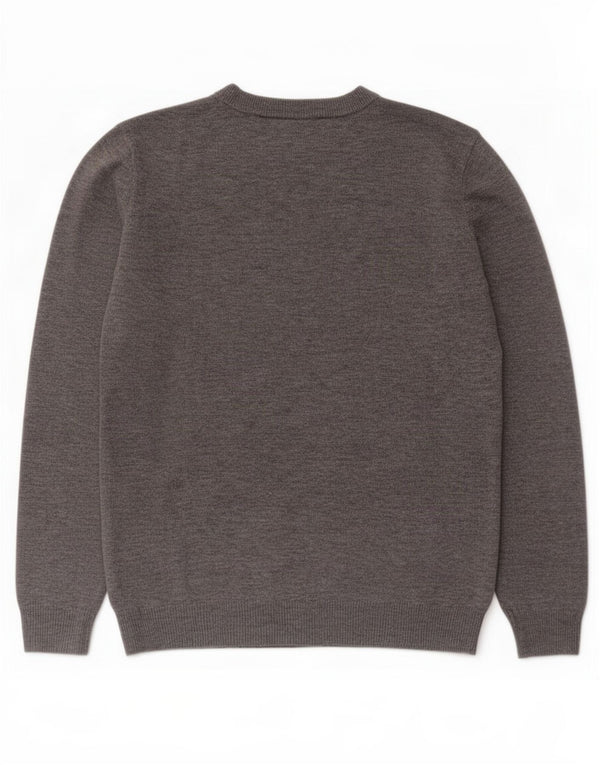 Richmond Herre grafisk bådhals sweater XS grå uld