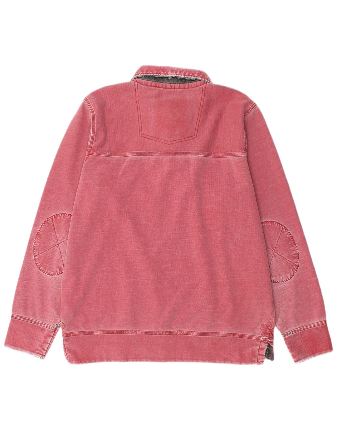 Fat Face Herre Polo Neck Sweatshirt Jumper Medium Rød Bomuld
