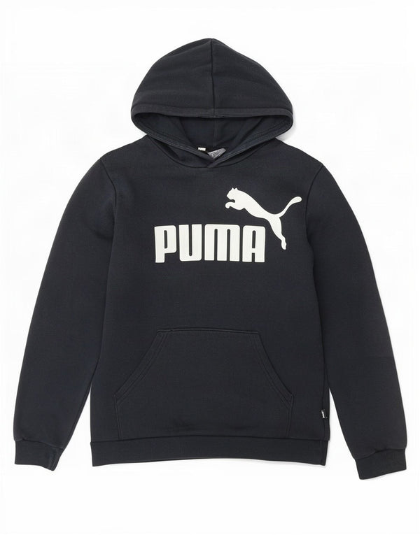 Puma drenge grafisk hættetrøje 13-14 år sort bomuld