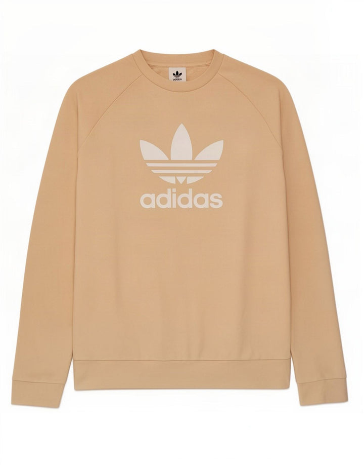 Adidas Herre grafisk sweatshirt Jumper Medium Beige Bomuld