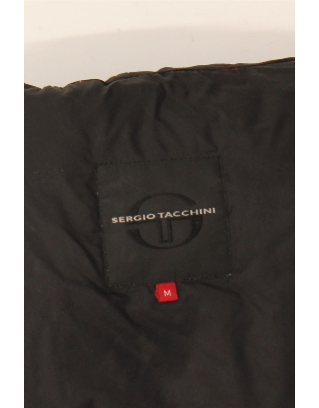 Sergio Tacchini Dame Polstret Frakke UK 14 Medium Sort Nylon