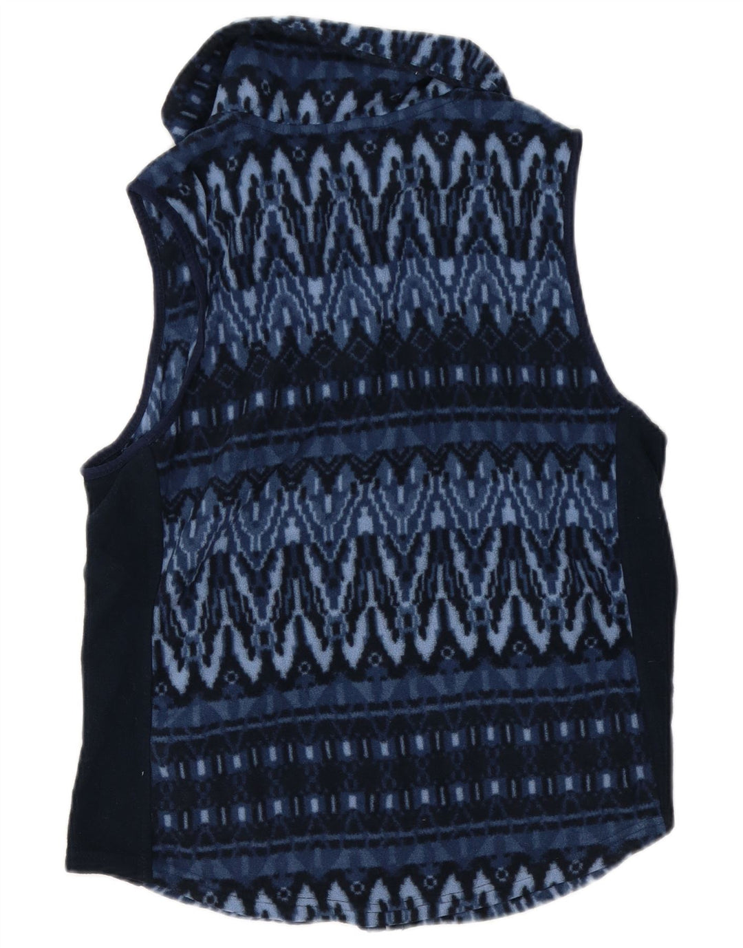 Chaps Dame Fleece Gilet UK 16 Large Navy Blue Geometrisk Polyester