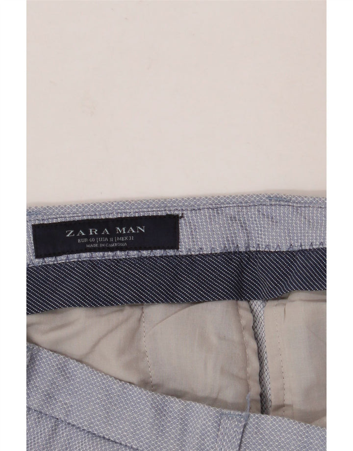 ZARA Herre Slim Chino Bukser EU 40 Medium W31 L30 Blå
