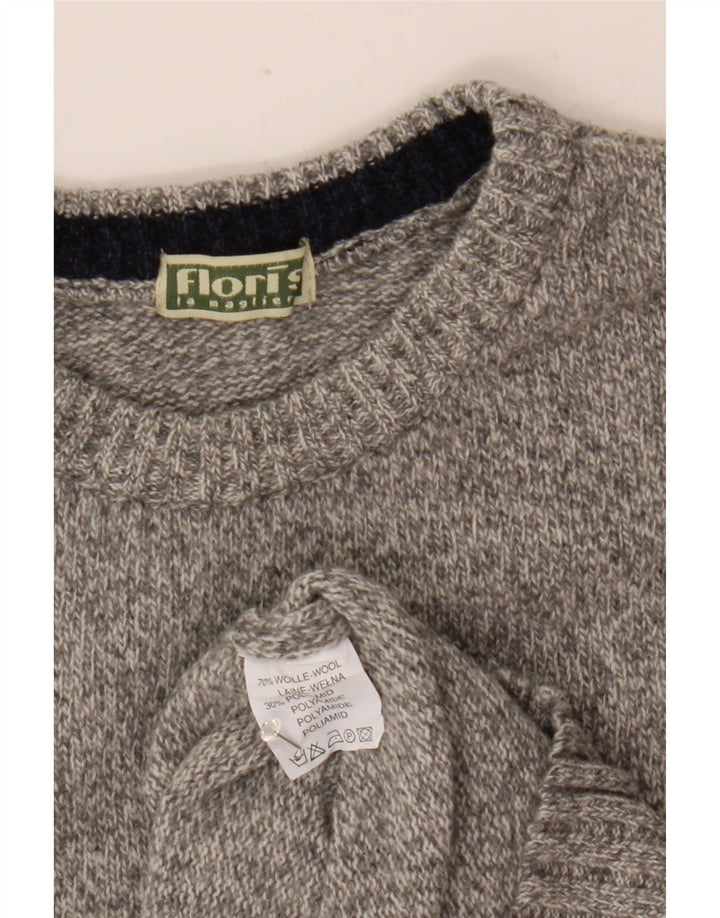 Vintage herrevest tanktop mellemgrå uld