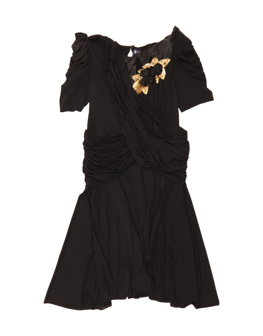 YOUR SIXTH SENSE Womens Maxi Dress IT 42 Medium Black Polyester Vintage Your Sixth Sense and Second-Hand Your Sixth Sense from Messina Hembry 