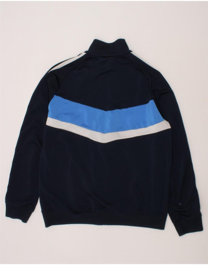 ADIDAS Boys Tracksuit Top Jacket 11-12 Years Navy Blue Colourblock Vintage Adidas and Second-Hand Adidas from Messina Hembry 