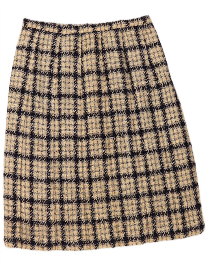VINTAGE A-line nederdel til kvinder W30 Medium beige ternet