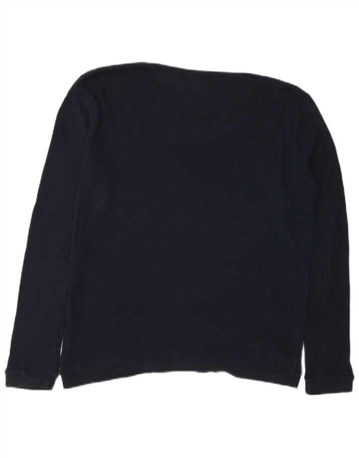 Zara Herre Boat Neck Jumper Sweater Medium Navy Blue