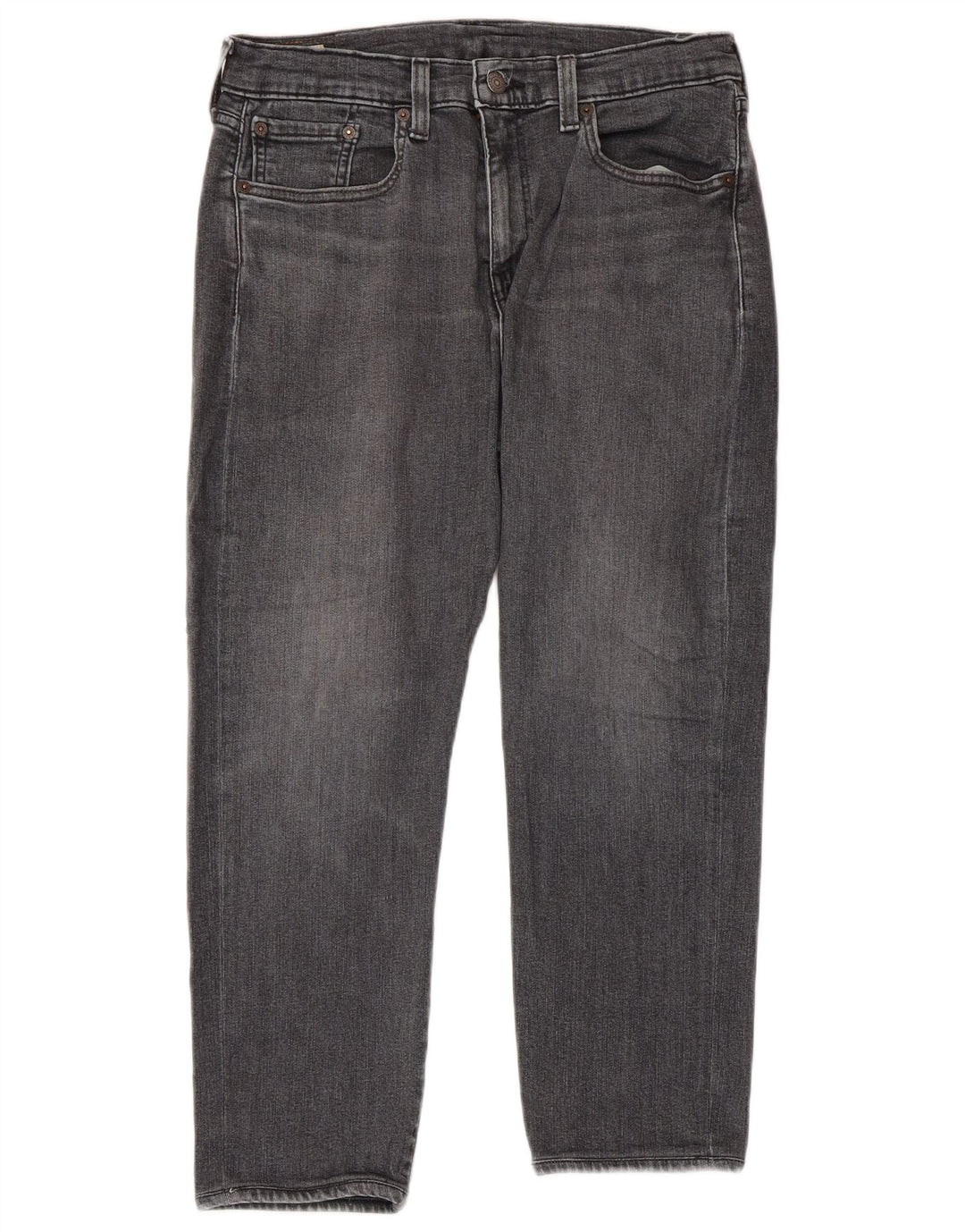 Levi's Herre 502 tilspidsede cropped jeans W31 L24 grå bomuld