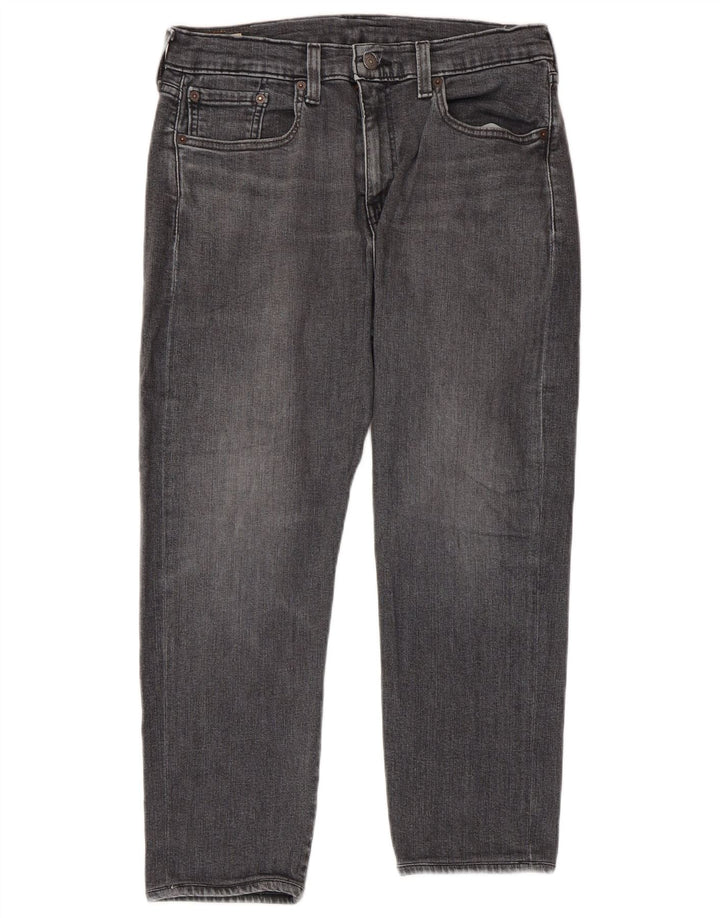 Levi's Herre 502 tilspidsede cropped jeans W31 L24 grå bomuld