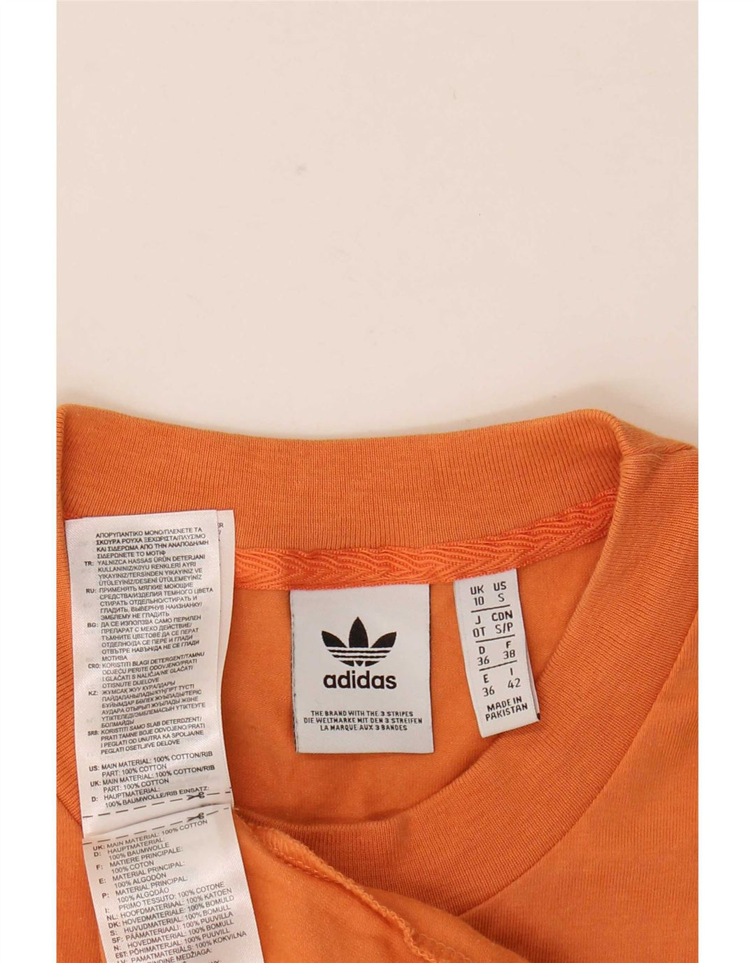 Adidas Damevest Top UK 10 Lille Orange Bomuld