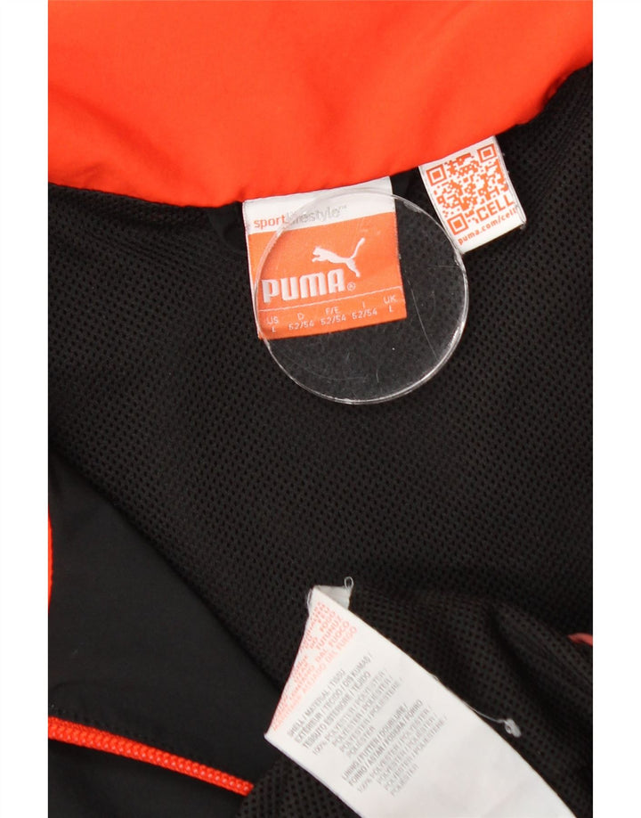 Puma Træningsdragt til mænd Top jakke UK 40 Large Black Colourblock Polyester
