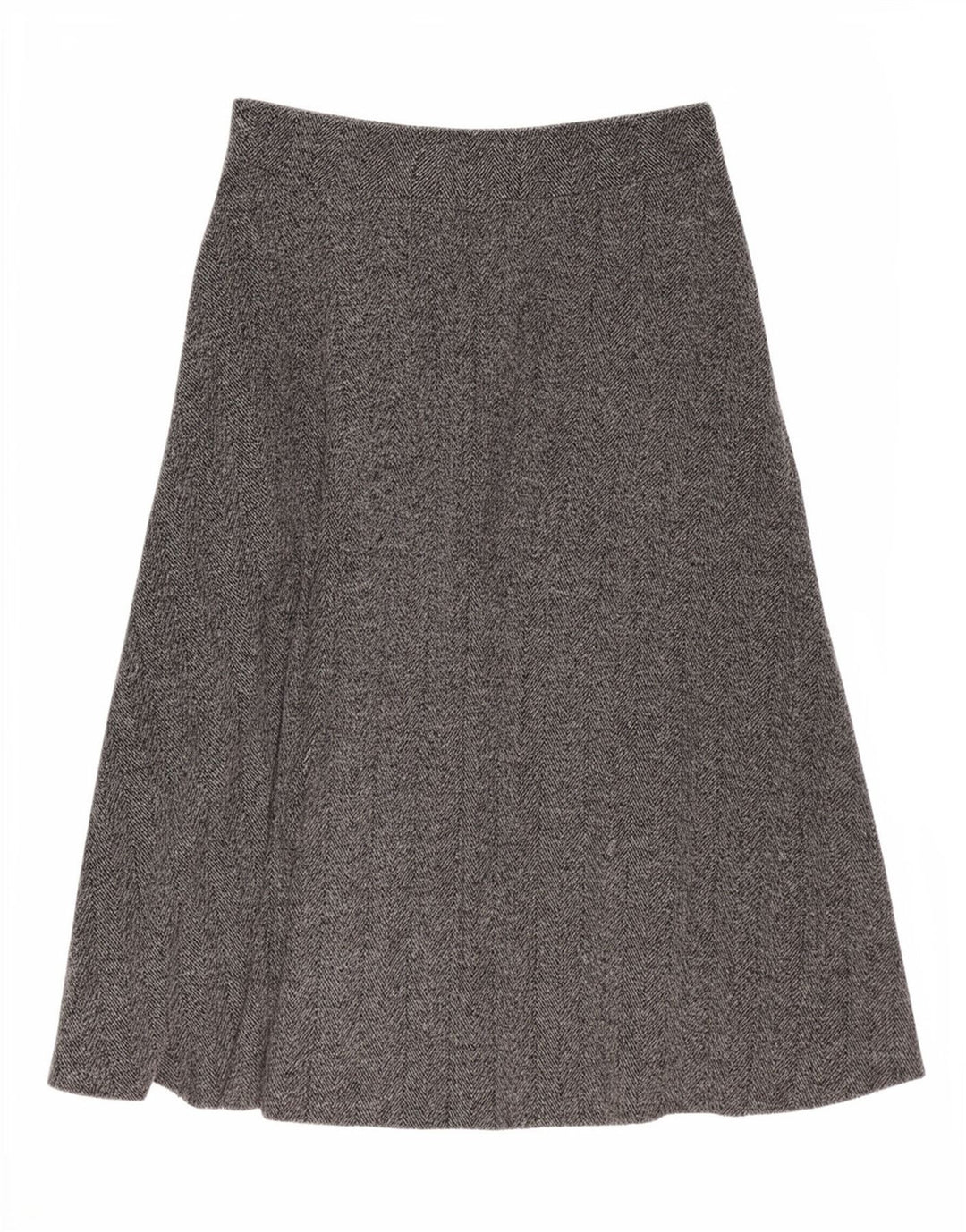 Zara Dame Midi A-Line nederdel Large W32 Grey Herringbone
