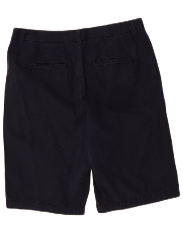 Marks & Spencer Dame Chino Shorts med høj talje UK 12 Medium W32 Navy Blue