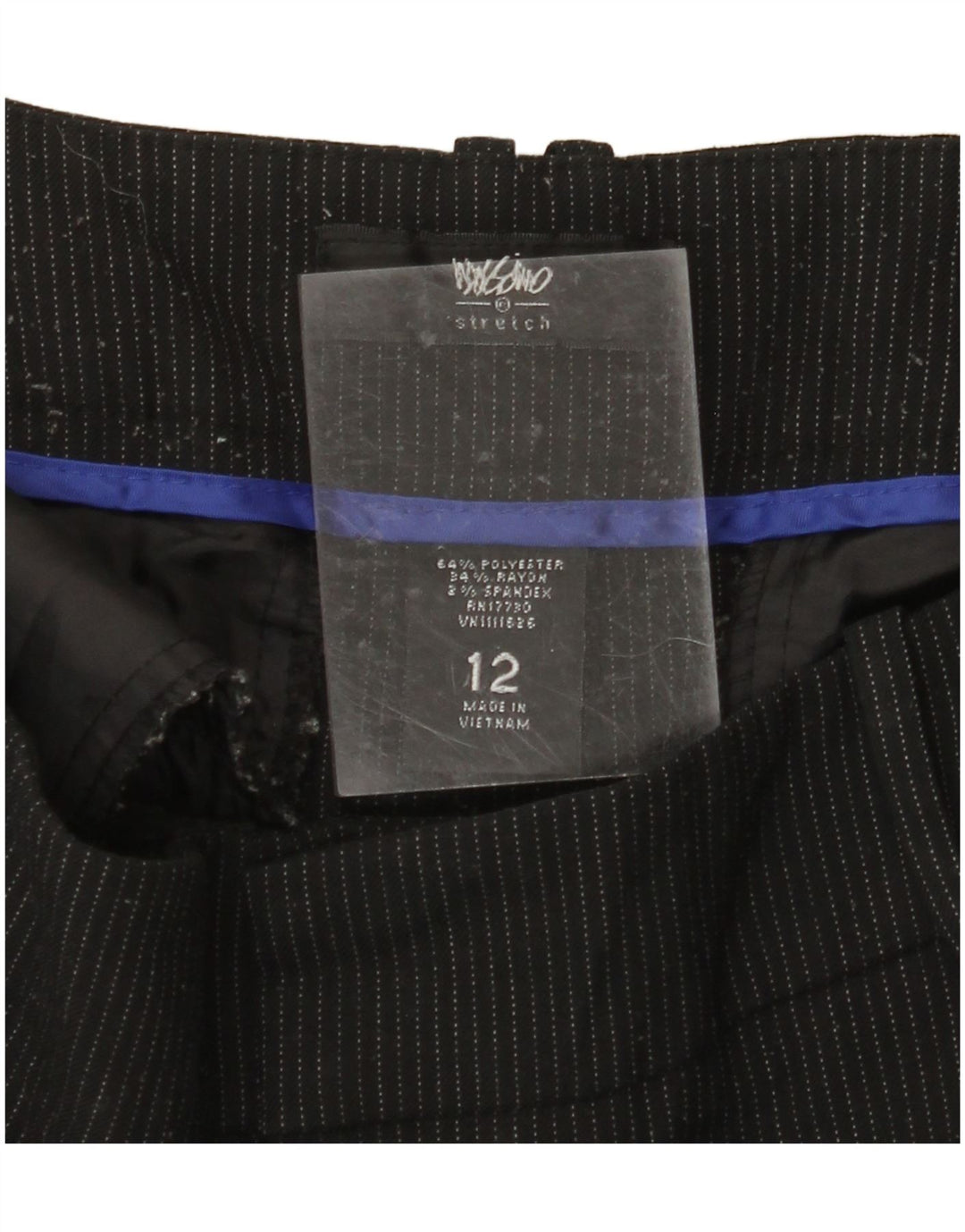 MOSSIMO Dame Bootcut Casual Bukser US 12 Large W34 L31 Black Pinstripe