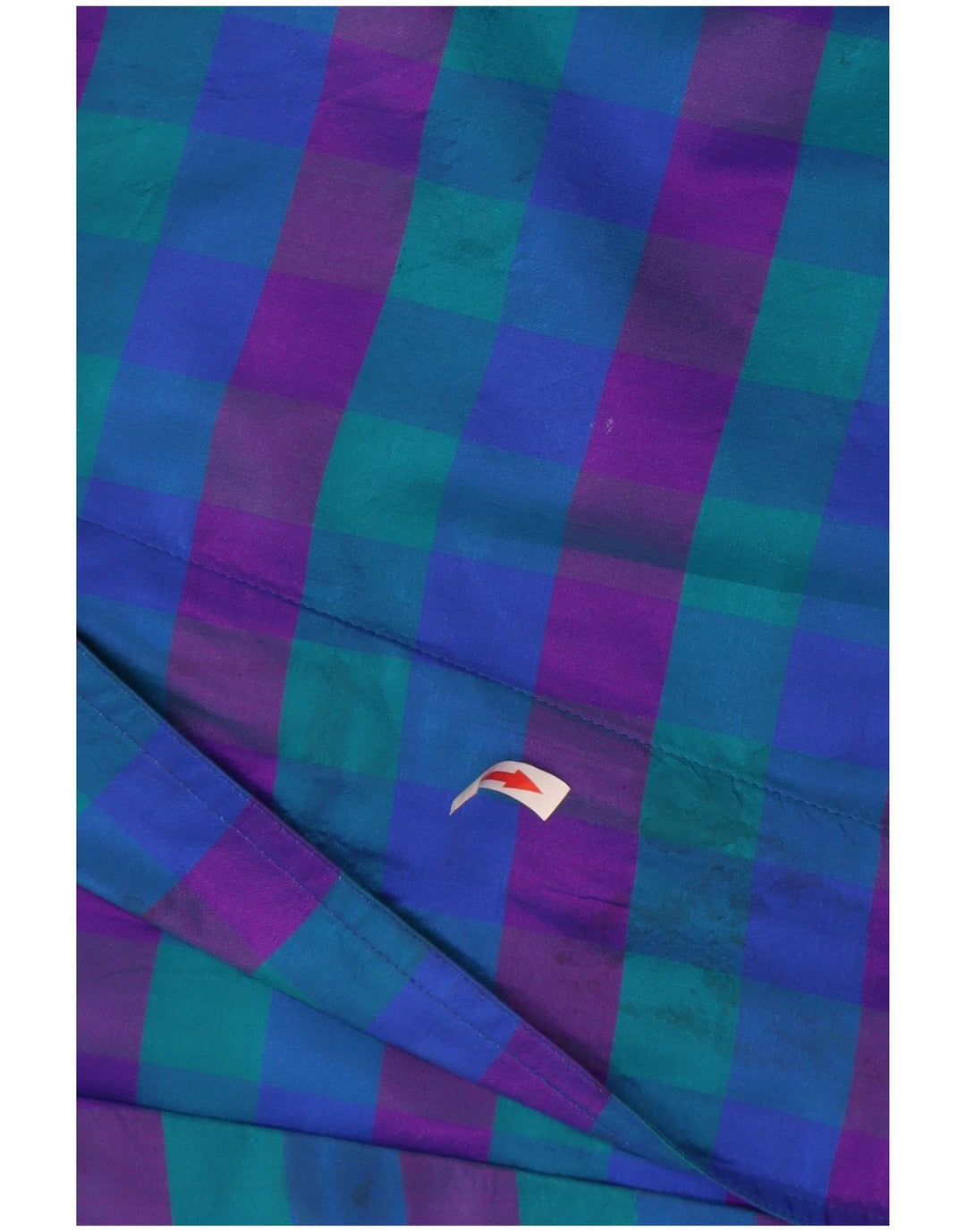 Vintage Dame Open Blazer Jacket UK 14 Medium Blue Check