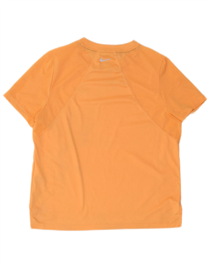 Nike Herre Dri Fit T-Shirt Top Stor Orange Polyester