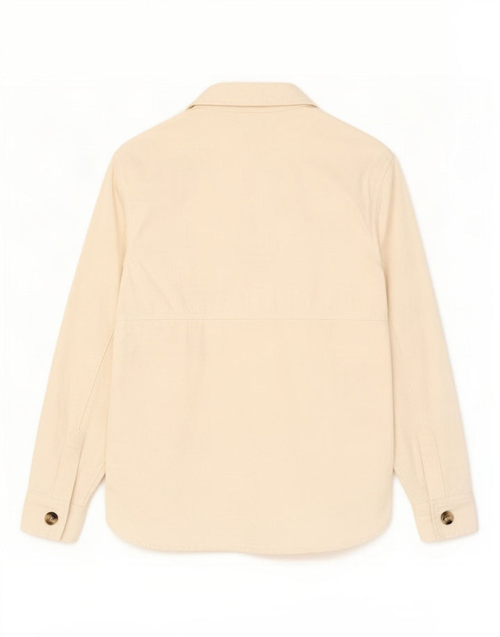 Zara Dameskjorte UK 10 Lille Beige Bomuld