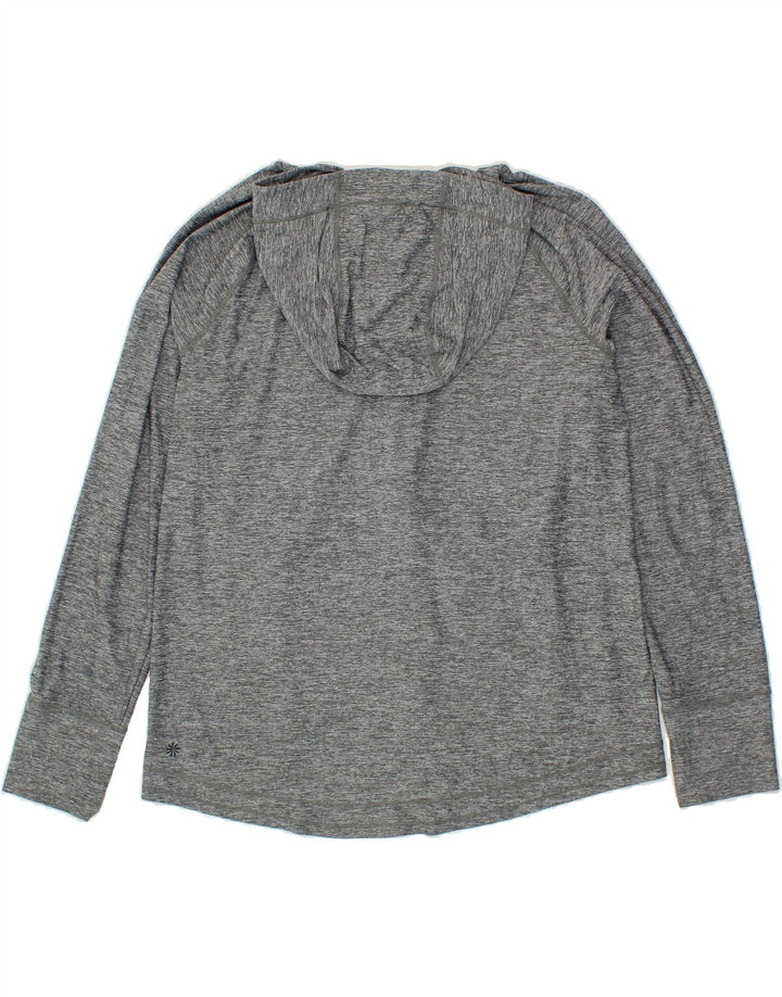 ATHLETA Womens Zip Hoodie Sweater UK 16 Large Grey Polyester Vintage Athleta and Second-Hand Athleta from Messina Hembry 