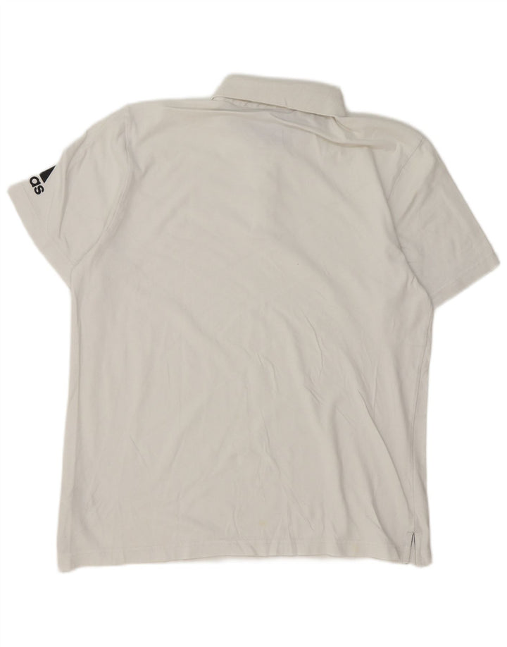Adidas Polo Shirt til mænd Stor hvid bomuld