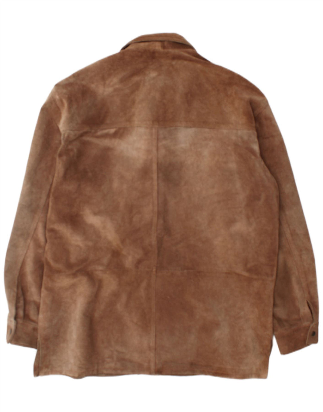 Vintage herre-overshirt ruskindsskjorte IT 52 Stor brunt læder