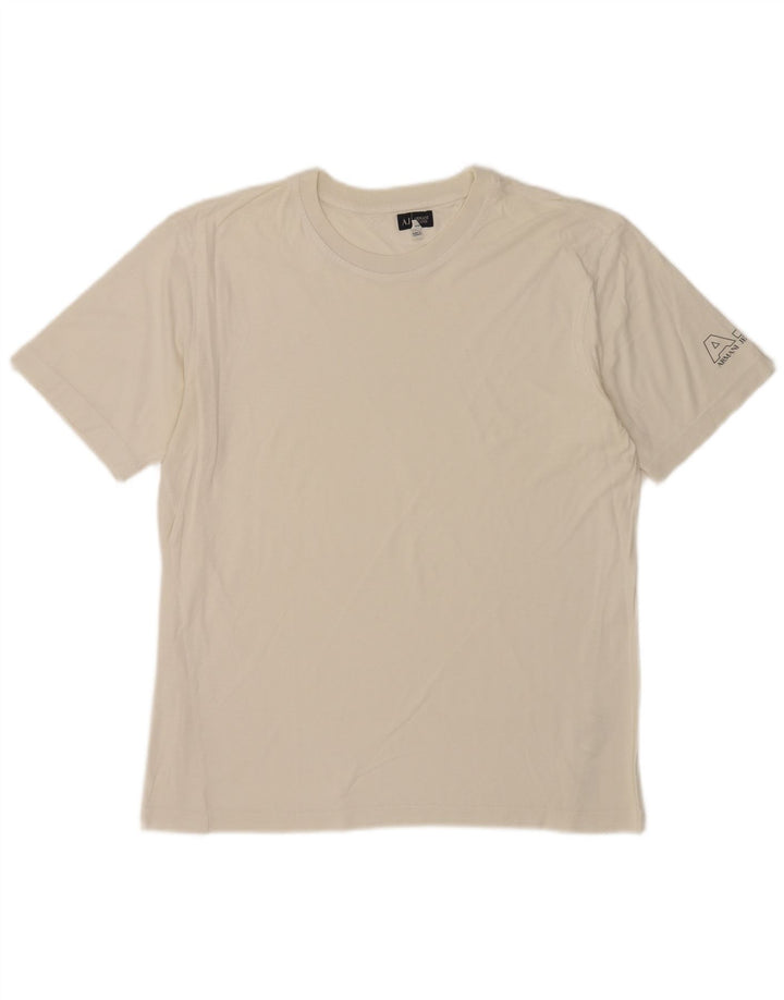 Armani Jeans Herre T-Shirt Top Stor Hvid