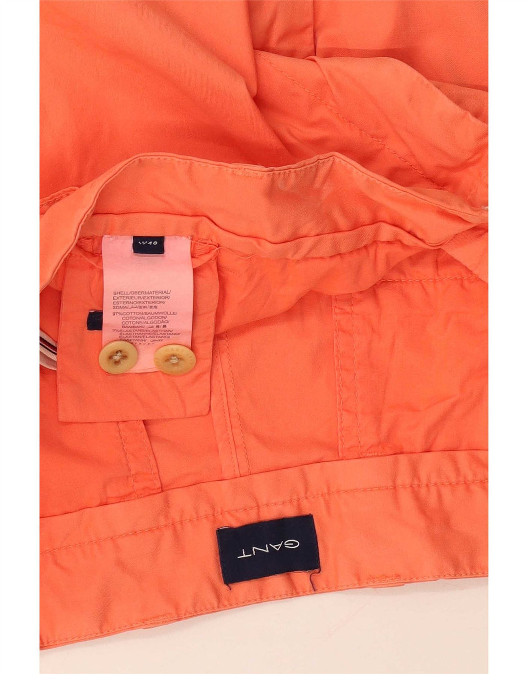 Gant Chino Shorts til mænd W40 XL Orange Bomuld