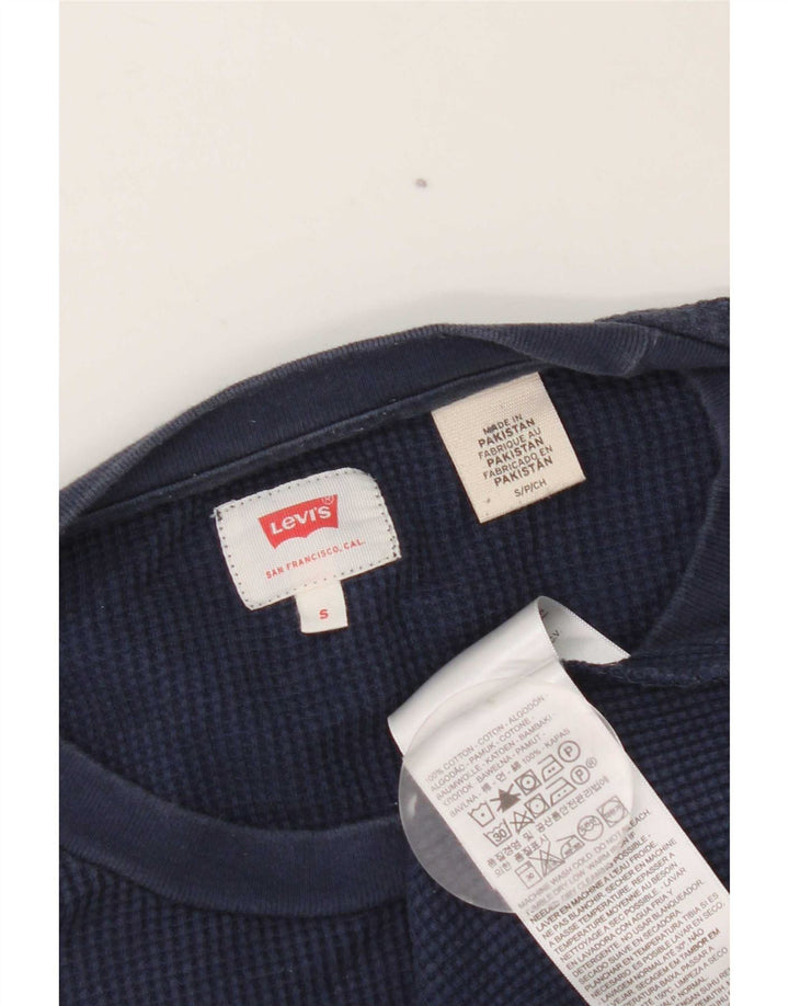 Levi's herre top langærmet lille marineblå bomuld