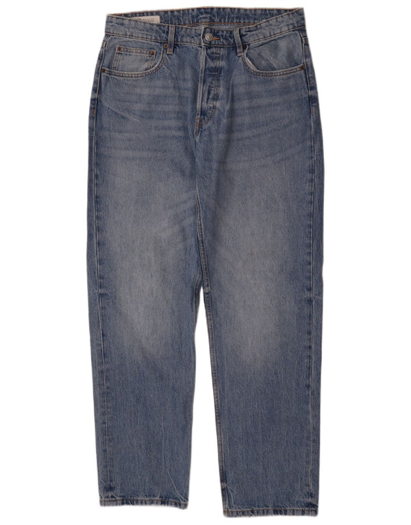 Zara Straight Jeans til mænd EU 42 Large W32 L32 Blå Bomuld