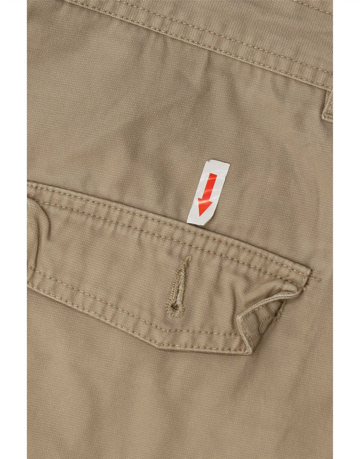 Zara Herre Cargo Shorts EU 42 Large W32 Beige Bomuld
