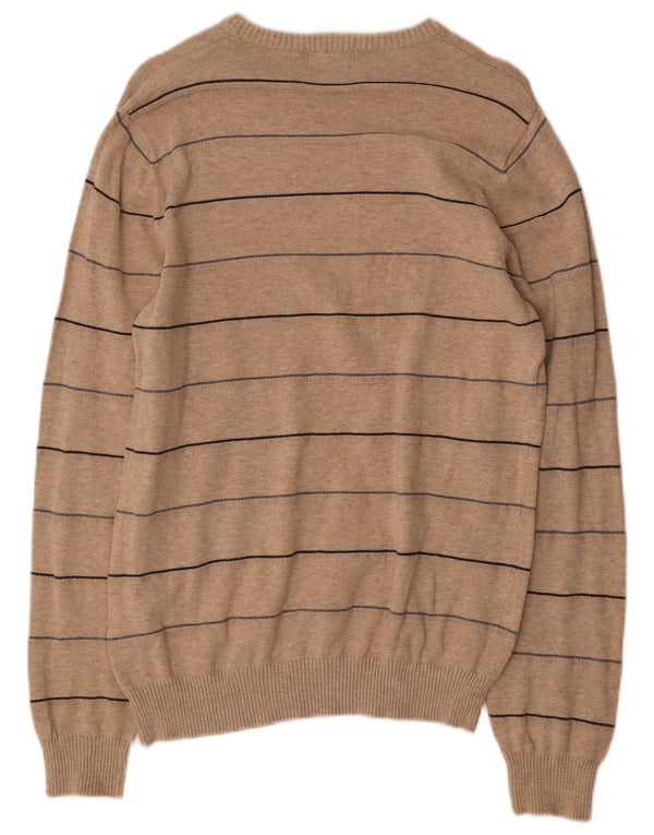 Marks & Spencer Herre Blue Harbor Crew Neck Jumper Sweater Small Beige