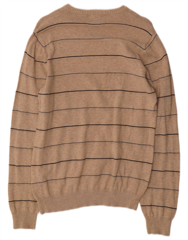 Marks & Spencer Herre Blue Harbor Crew Neck Jumper Sweater Small Beige