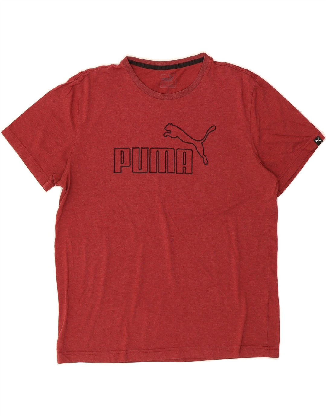 PUMA Mens Graphic T-Shirt Top Large Red Cotton Vintage Puma and Second-Hand Puma from Messina Hembry 