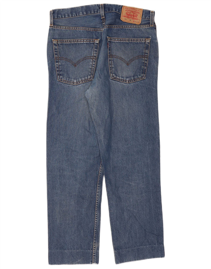 Levi's Herre 521 tilspidsede jeans W34 L28 blå bomuld
